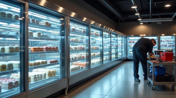Installer une vitrine frigorifique : implantation, raccordement et contraintes de place